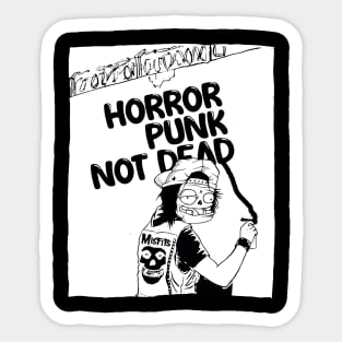 wall art horror punk not dead Sticker